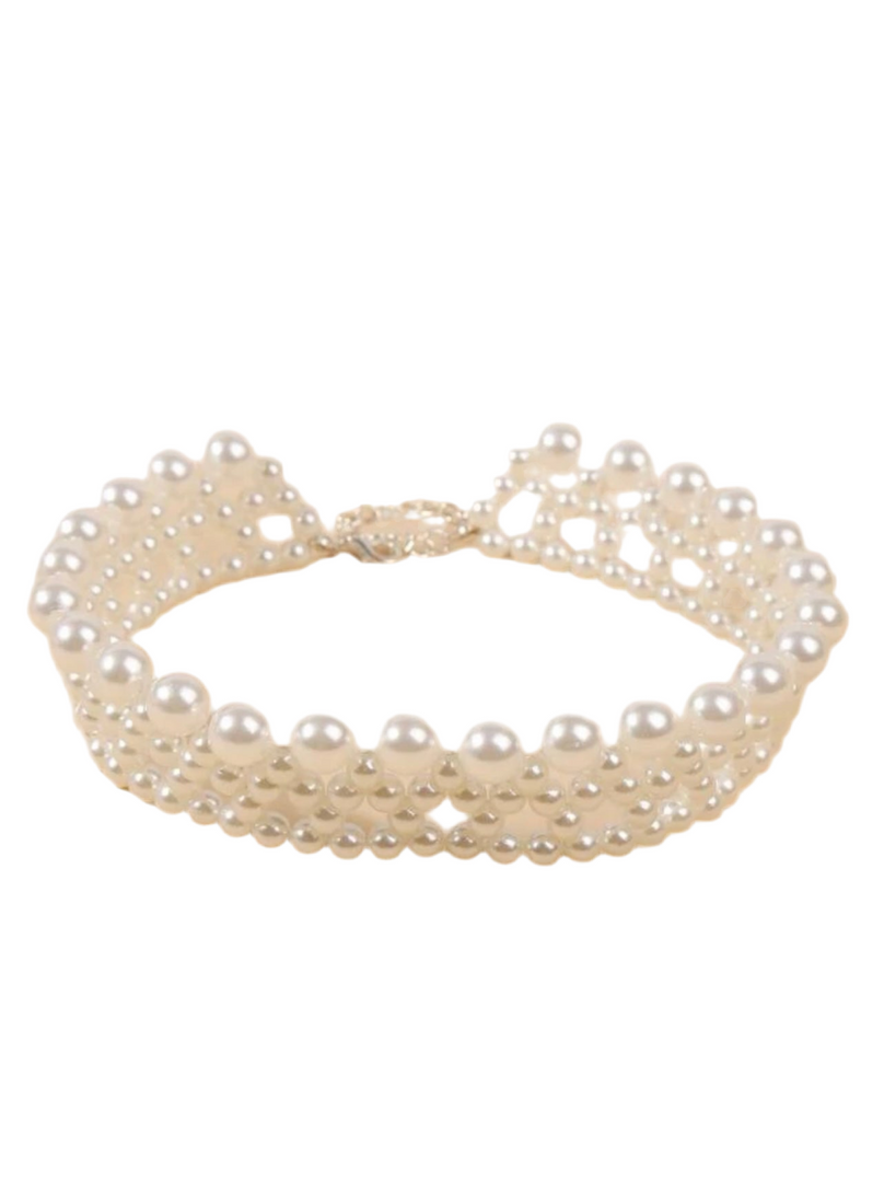 WHITE PEARL MULTILAYER NECKLACE