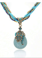 Load image into Gallery viewer, STONE PENDANT CAT EYE NECKLACE
